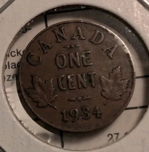 Canada 1934 1 Cent Penny - VG - NumisFind