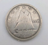 1938 Canada 10c Silver coin Dime - 2g of pure silver0