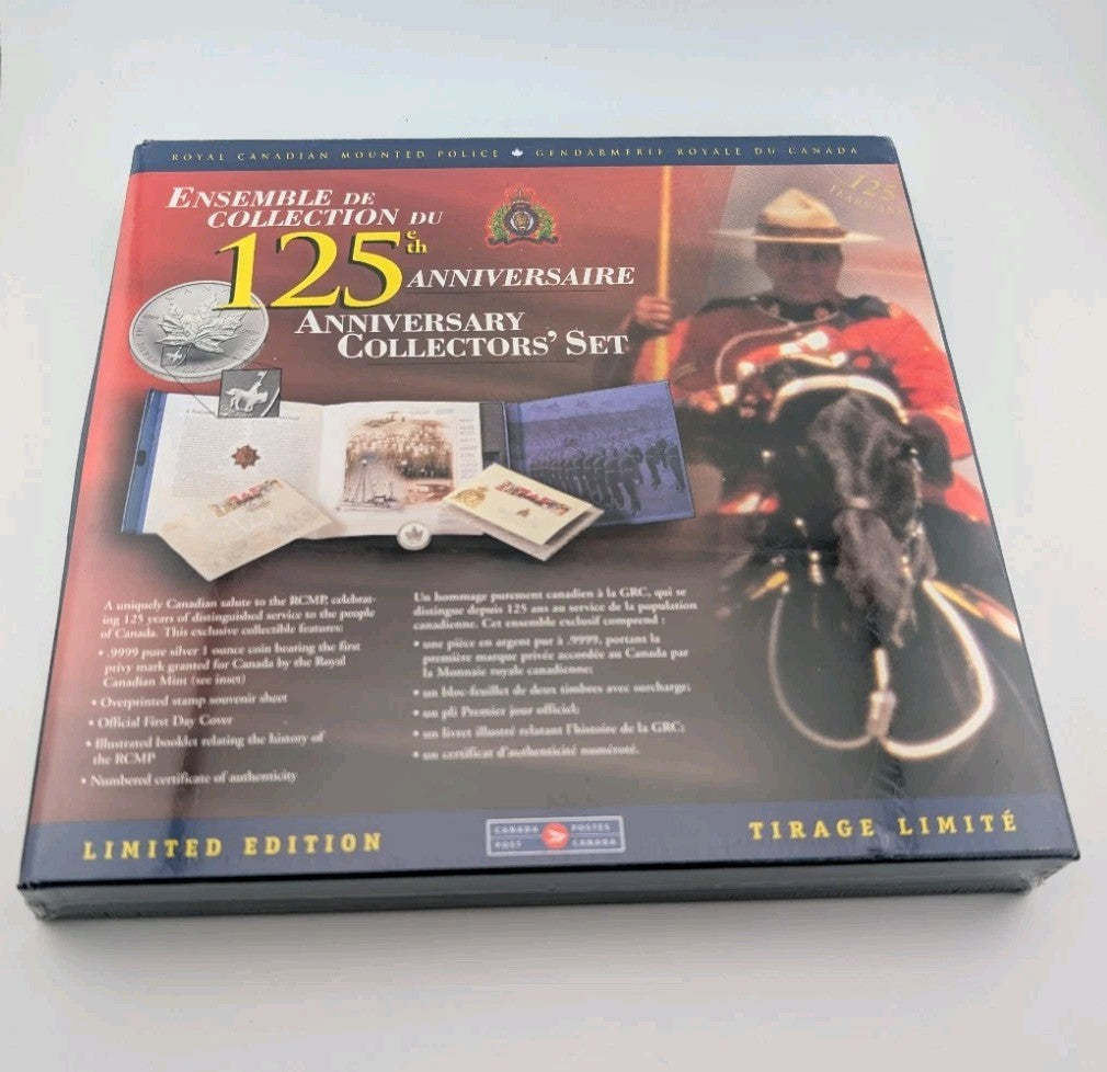 SEALED Canada Post 125th Anniversary Collection Set - 1oz .999 Silver RCMP Round0