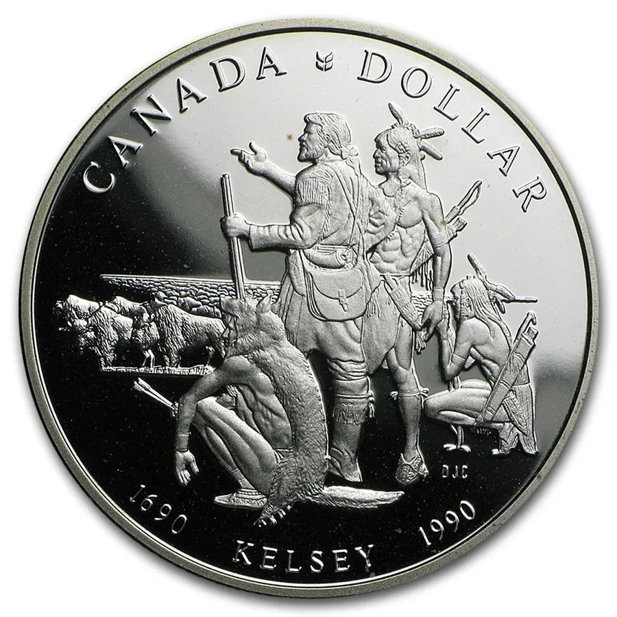 CANADA 1990 PROOF SILVER DOLLAR 1690 - 1990 KELSEY - NumisFind