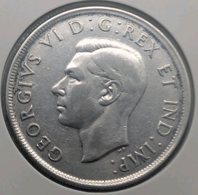 1939 Canada Silver Dollar - George VI - 0.8 Silver - Circulated Beautiful Patina1