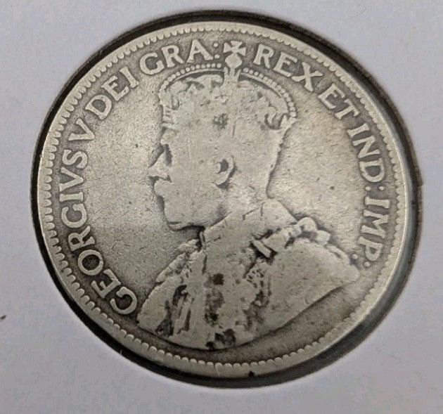 1917 Canada 25 Cents Sterling Silver!1