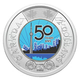Canada 2026 CN Tower 50th Colourized & Plain UNC Toonie Glow in the Dark1
