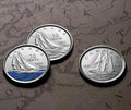 2021 Canada 10 cent Bluenose dimes three different from mint rolls - NumisFind