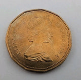 Canada 1987 Loonie ($1) from an Original Mint Roll - Classic loon reverse1