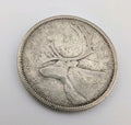 Canada 1957 25 Cents 25c Canadian Caribou Quarter Coin - 80% Silver - ASW .150oz0