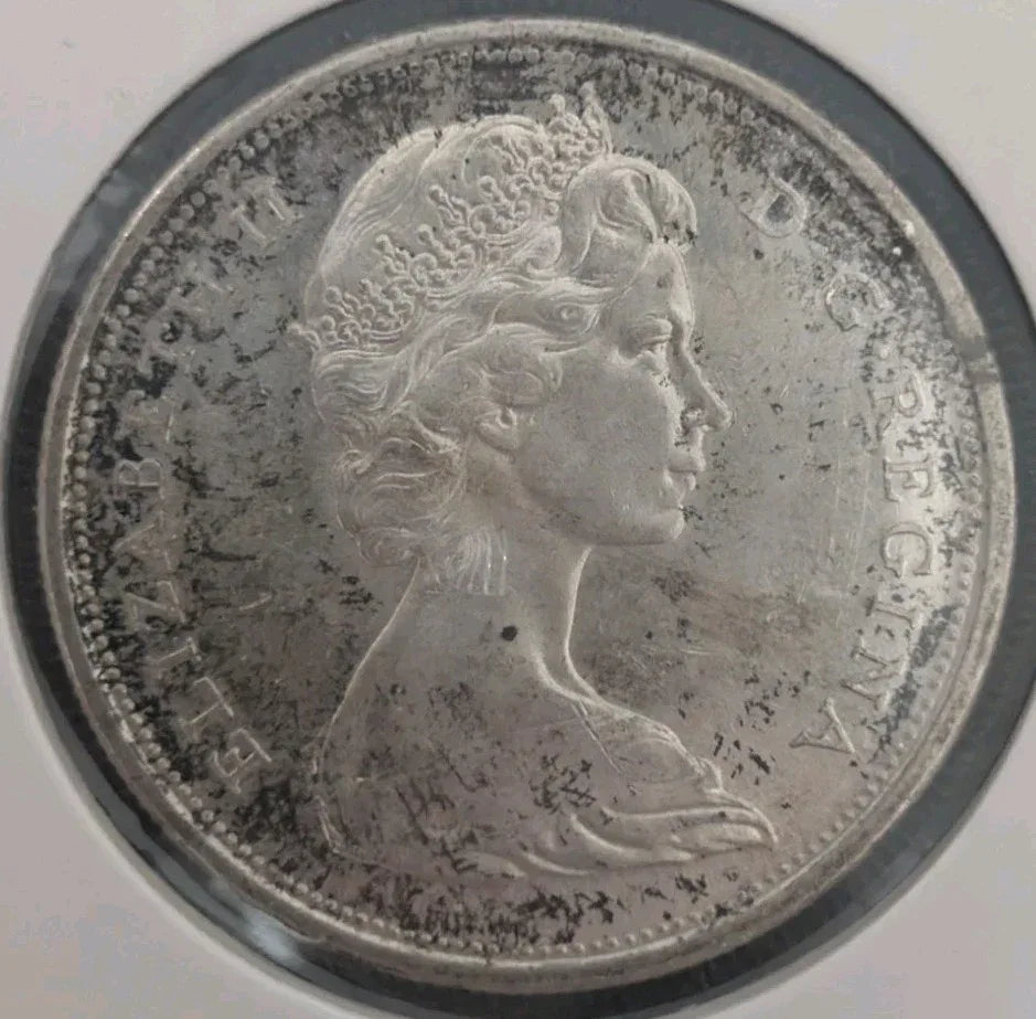 1967 Canadian 50 Cents .800 Silver Half - AU - NumisFind