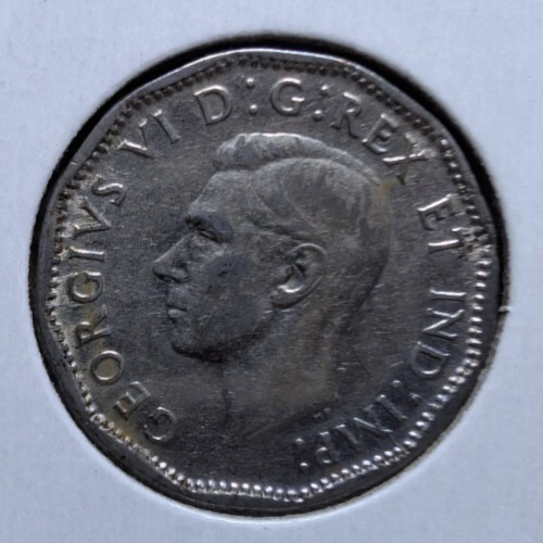 1944 Canada 5 Cent George VI Canadian  Nickel Coin Five Cents1