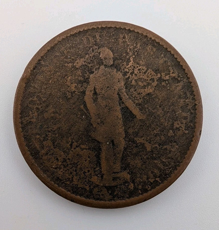 Province Of Canada Quebec Bank 1837 1c Copper Penny Token One Penny/Deux sous1
