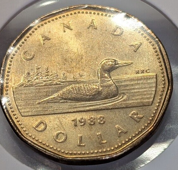 CANADA 1988-89 lot of 2 $1 One Loon Dollar AU - SHIPPING LOW COST1