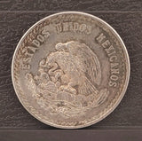 1948 Silver Coin Mexico Cuauhtémoc Cinco Pesos 30 Gramos Ley 0.9001