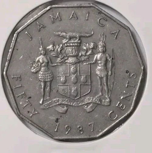 World Coins - Jamaica 50 Cents 1987 Coin KM# 65 - CIRCULATED - NumisFind