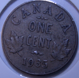 1935 Canada Small Cent Canadian 1 penny coin VERY NICE !0