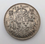 1950 No Design - Canada 50 Cents Silver Coin - 0.3oz of pure Silver0