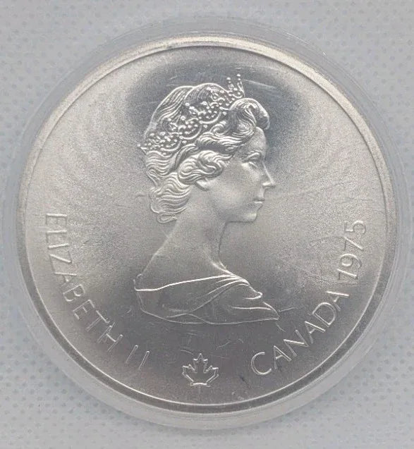 Canada 1975 Montreal Olympics 10 Ten Dollar Silver Coin - Hurdles - NumisFind