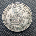 Silver Great Britain 1944 One Shilling - 5.66g of 0.5 Silver0