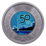 Canada 2026 CN Tower 50th Colourized UNC Toonie Glow in the Dark1