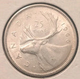 1966 Canada 25 Cent mint State MS - 0.8 Silver Coin - NumisFind