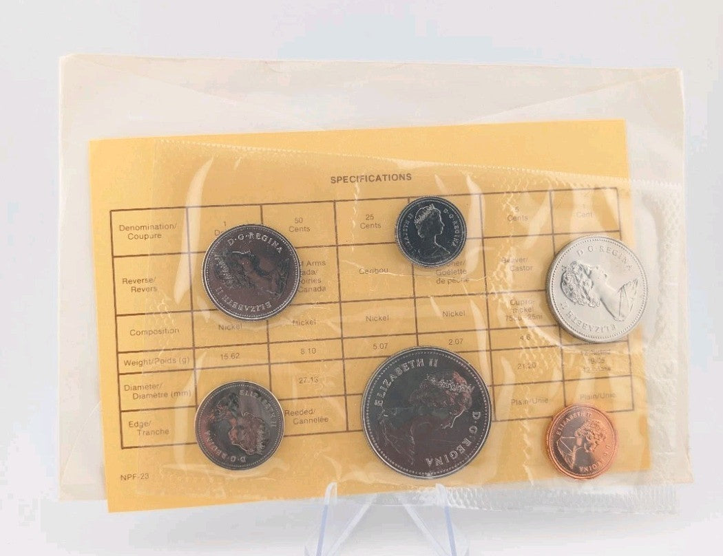 1985 Canada Prooflike 6 Coin Original Set with Certificate1