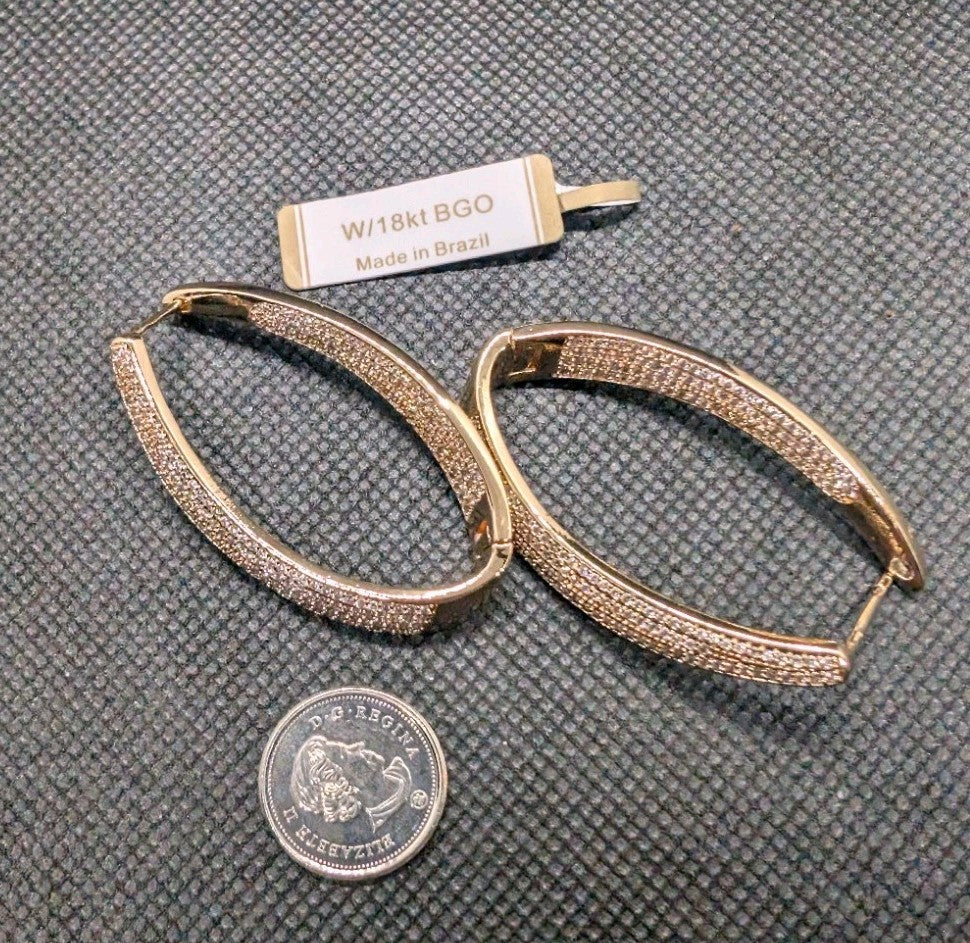 18K Gold Plated Hoop Earrings for Men Women, Earrings3