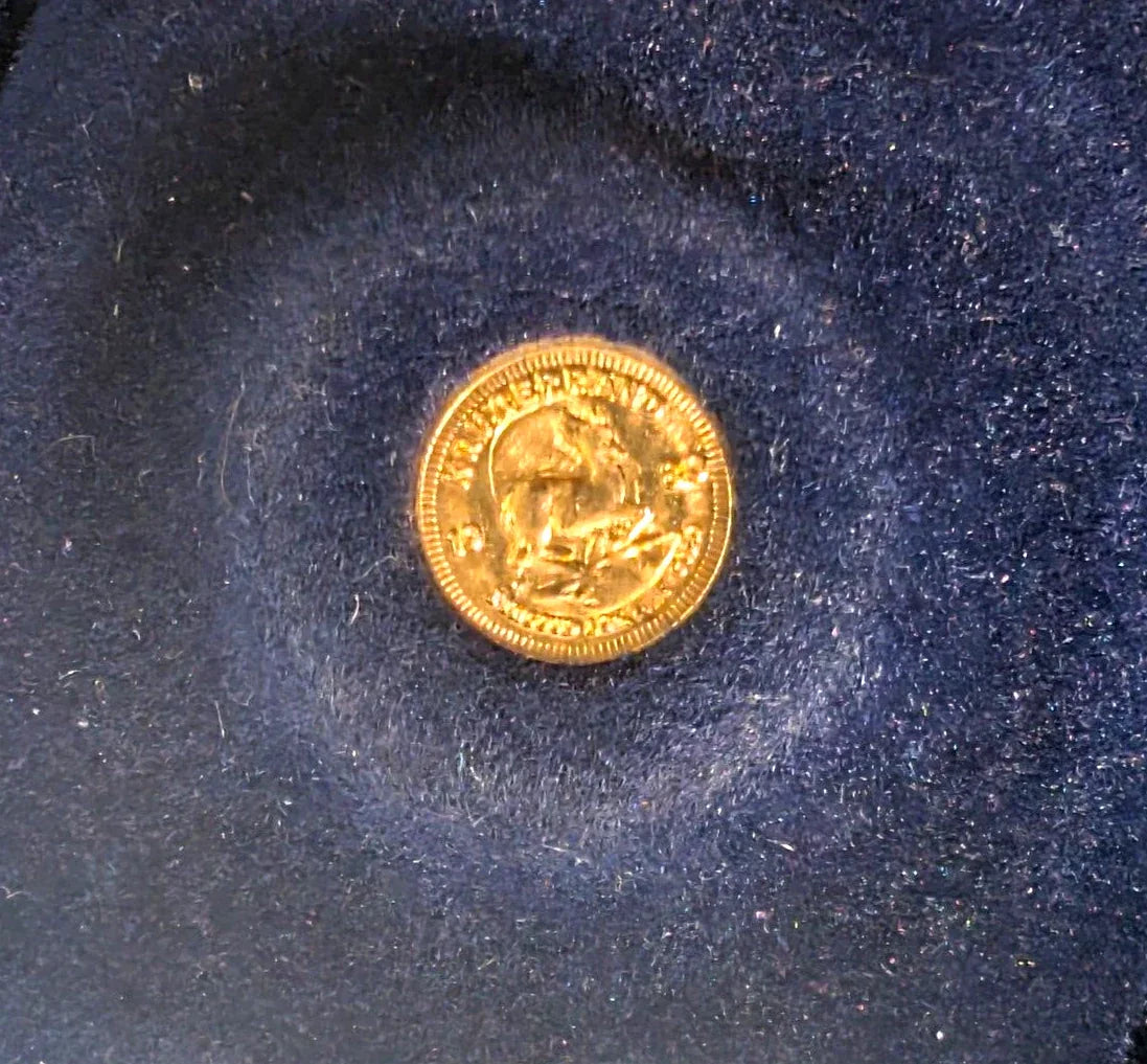 14K Gold Miniature Krugerrand with COA International Monetary Mint - NumisFind