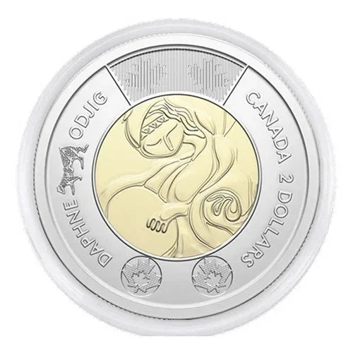 NEW ! 2025 Daphne Odjig Toonie $2 No Color Canada Special Wrap RCM Roll - NumisFind