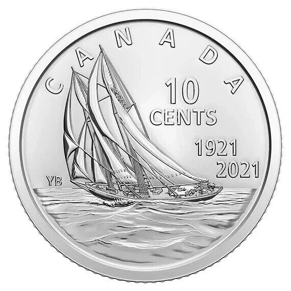 2021 Classic Canadian Unc Coin Set + Set of 3 dimes bluenose double dates4