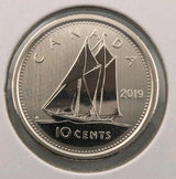  Canada SPECIMEN FROSTED FINISH 10 cents Dime coin, Caribou, Mint UNC, 20190