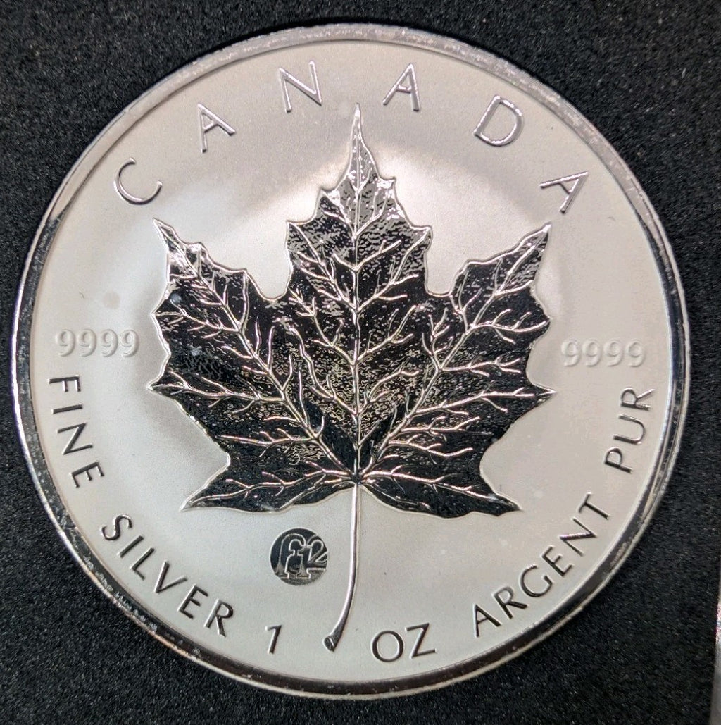 RARE 1 oz Silver Maple Leaf 2008 Fabulous 12 Privy Mark F12 CANADA 5$0