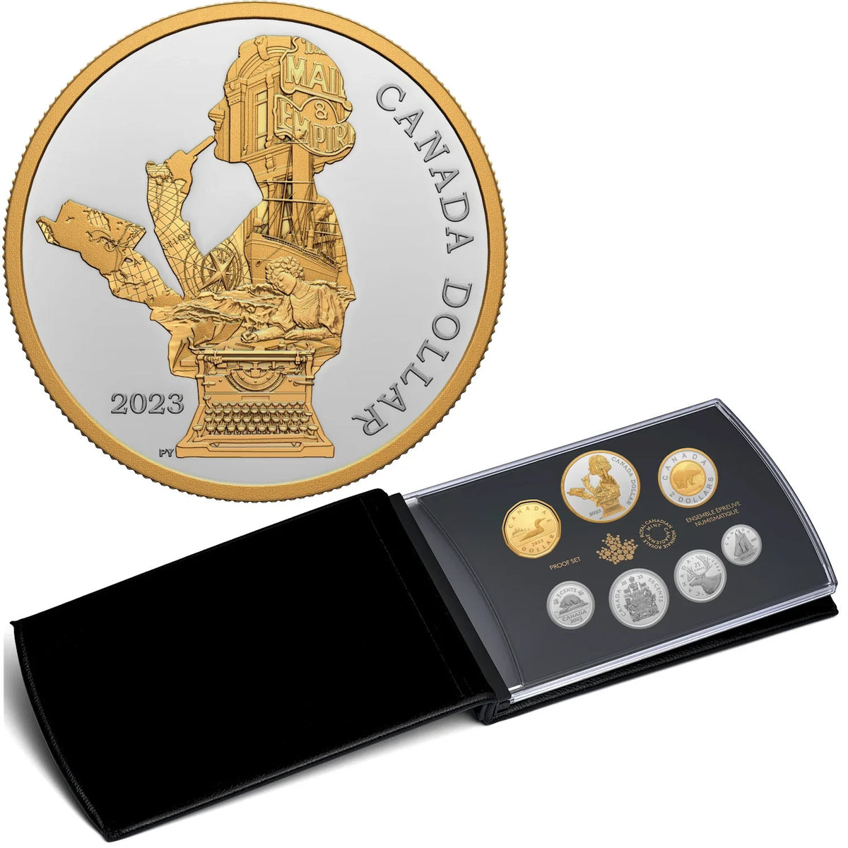 2023 Canada Fine 99.99% Silver Proof Set Kathleen "Kit" Coleman Pioneer journali0