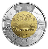 CANADA 2019 Dday Non-coloured $2 uncirculated coin Toonie from mint roll0