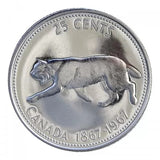 Canada 1967 Centennial Silver Bobcat Quarter BU From mint set 25 Cent Piece!!0