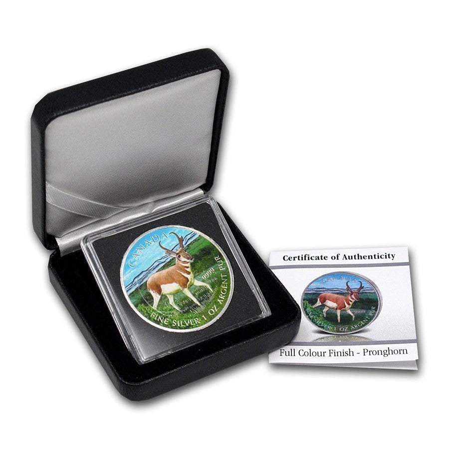 2013 Canada RCM Full Color Pronghorn Antelope Wildlife 1 oz Silver 0.9999 coin2