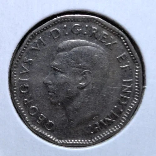 1947 Canada 5 Cent George VI Canadian Nickel Coin Five Cents - NumisFind