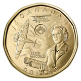 Canada 2023 Elsie MacGill 1 Dollar Non & Coloured Canadian Loonie mint roll2