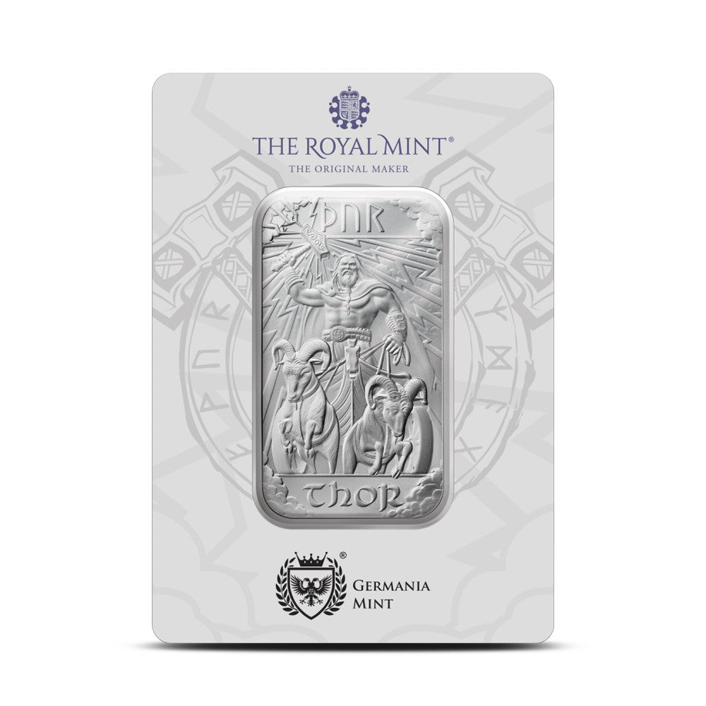 2025 The Royal Mint & Germania Mint partnered  1 oz Silver Bar Norse Gods Thor0