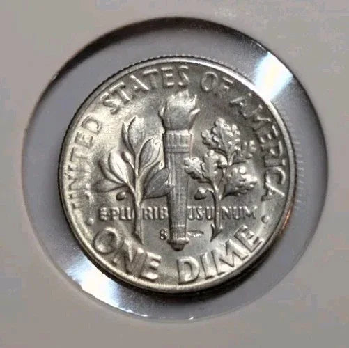 1955 "S" Roosevelt Dime 90% Silver UNC Condition 10 Cent US Coin - NumisFind