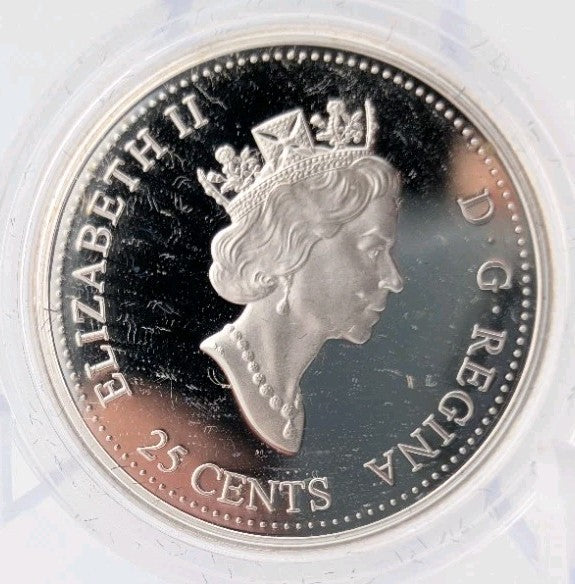 Coin Only 1999 25c June From Coast to Coas Millennium Proof Sterling Silver Coin1