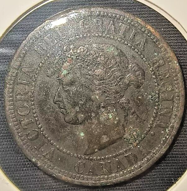 1881 H Canada Penny One Cent - OBV 1A - VF20 - SHIPPING LOW COST1
