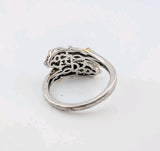 Karis Silver Ring Climbing Rose Gold Details Size 10.51