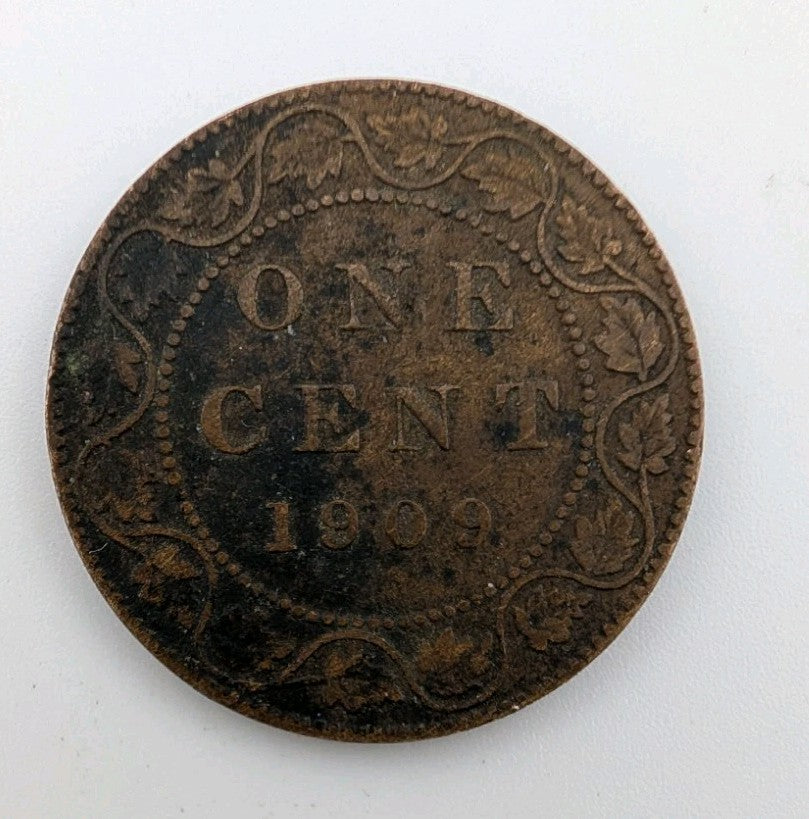 CANADA - 1909 Large Canadian 1 Cent Penny - G-40