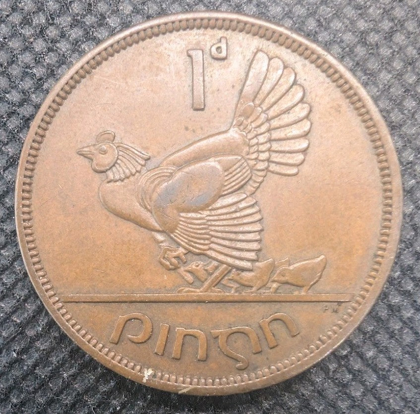 1949 Ireland 1d One Penny Coin – Irish Coin Collectible Copper0