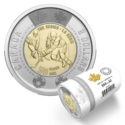 2022 Summit Hockey Serie Toonie $2 No Color Canada Special Wrap RCM Roll - NumisFind