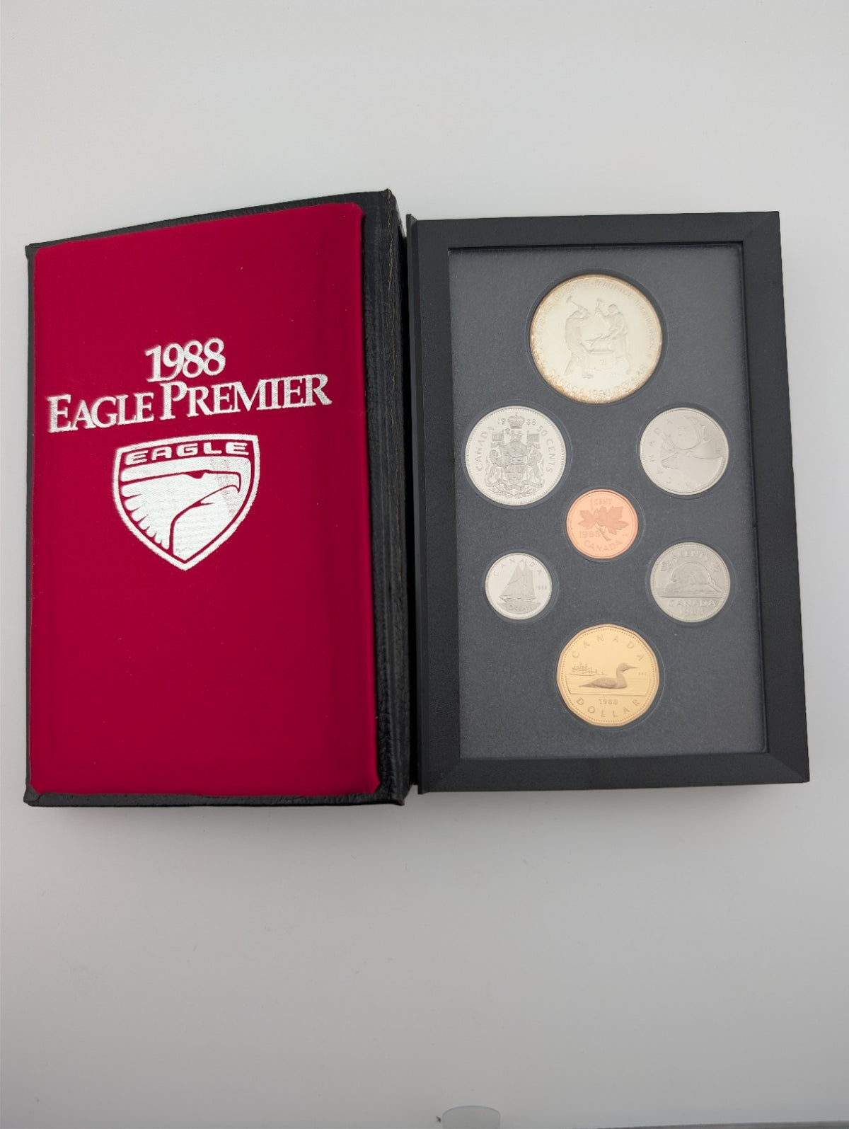 1988 Royal Canadian Mint (RCM) Double Dollar Proof Set - Silver Dollar 0.5 Fine0