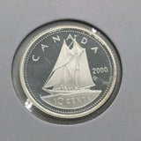 2000 Canada Proof 5c 10c 25c & 50c Silver Heavy Cameo Coins From RCM Set5