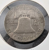 1954 D US Benjamin Franklin VINTAGE Silver Half Dollar Coin LIBERTY BELL1