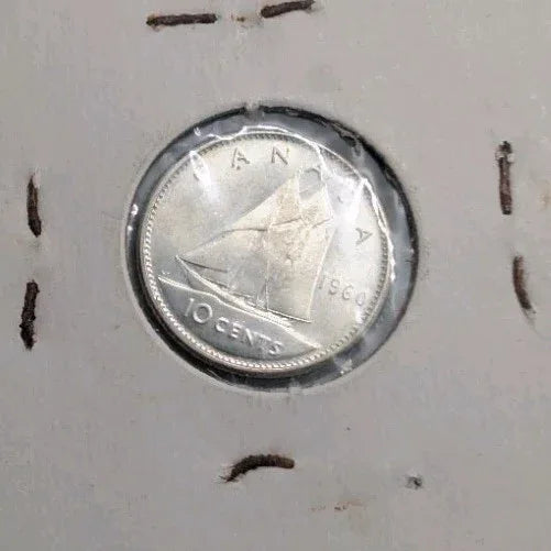 Canada 1960 10 CENT 10c SILVER DIME UNC COIN 0.8 Silver coin - NumisFind