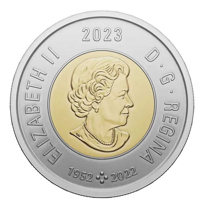 CANADA 2 DOLLAR COIN 1 NON-COLOURED 2023. 1952-2022 CENTENNIAL - NumisFind