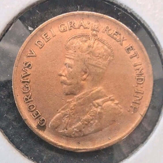 VF 1930 Canada Small Cent Coin. SEMI KEY DATE 1 Penny George V 1p1