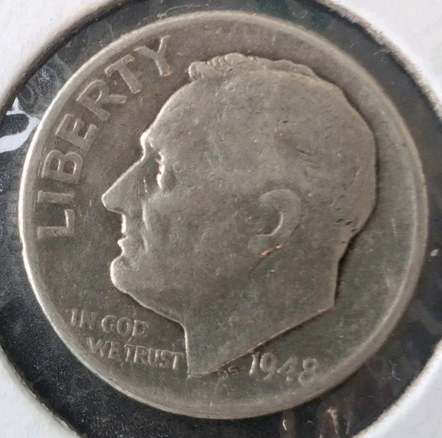 US USA United States of America Roosevelt Dime 10 Cents 1948 Silver - NumisFind